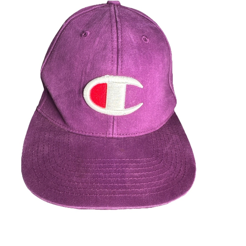 Champion Script Logo Baseball‎ Cap Purple Adjustable Snapback